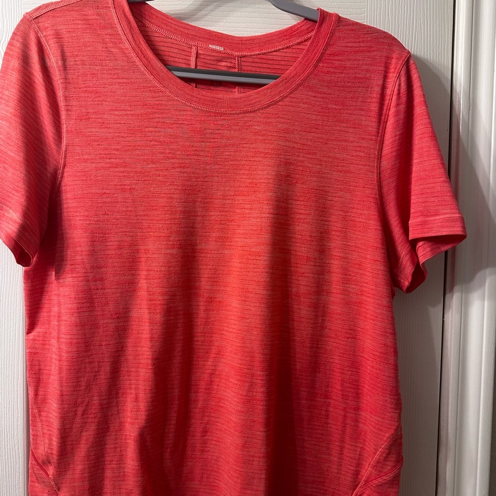 Coral pink lululemon Short Sleeve T-Shirt